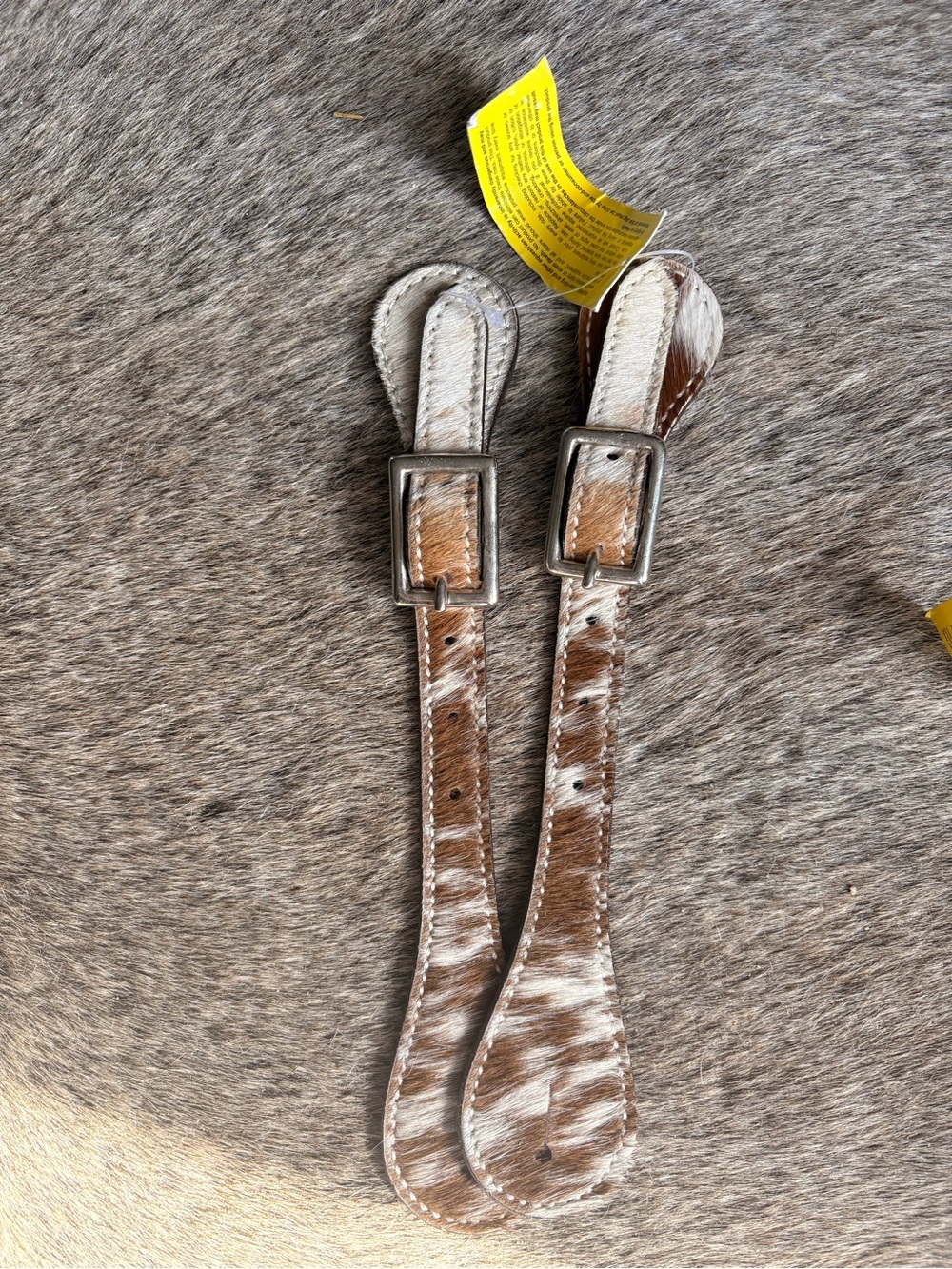 Cowhide spur straps